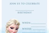 Elsa Birthday Invitation Template Birthday Disney Frozen Blank Birthday Party Invitation