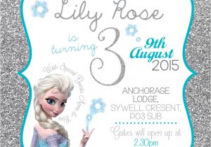 Elsa Birthday Invitation Template Disney Frozen Birthday Invitation Queen Elsa Anna Glitter