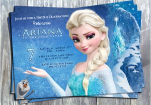 Elsa Birthday Invitation Template Disney Princess Frozen Elsa Birthday Party Printable