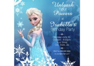Elsa Birthday Invitation Template Frozen Elsa Birthday Invitation Card