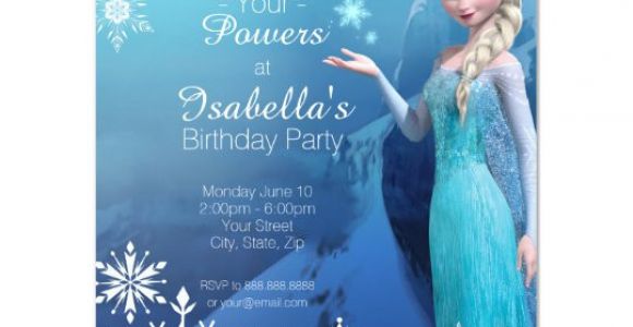 Elsa Birthday Invitation Template Frozen Elsa Birthday Party Invitation Zazzle Com