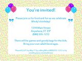 Email Birthday Invitations Wording Email Party Invitations Template