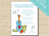 Email Party Invitations with Music Music Birthday Invitation Kids Music themed Party