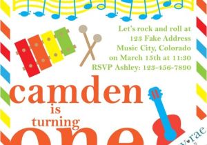 Email Party Invitations with Music Music Birthday Party Invitation