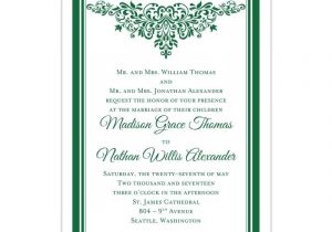 Emerald Green Wedding Invitation Template Anna Maria Wedding Invitations Dark Emerald Green