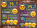 Emoji Birthday Invitation Template Free Emoji Invitation Emoji Birthday Invitation Emoji Party Girl