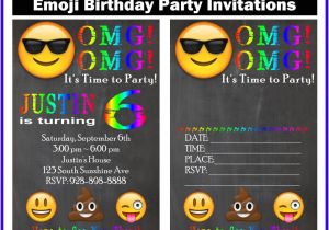 Emoji Birthday Invitation Template Free Free Customized Emoji Invitations and Birthday Printables