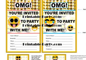 Emoji Birthday Invitations Free Printable Emoji Printable Birthday Supplies
