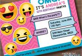 Emoji Birthday Invitations Free Printable Printable Emoji Birthday Party Invite Girl S Emoji