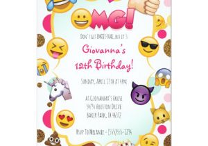 Emoji Birthday Party Invitation Template Free Emoji Birthday Invitation Emoji themed Invites Zazzle Com