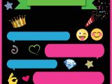 Emoji Birthday Party Invitation Template Free Free Printable Emoji Chat Invitation Julyssea