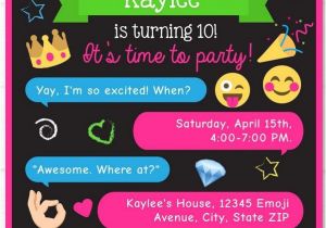 Emoji Birthday Party Invitation Template Free Free Printable Emoji Chat Invitation Template Free