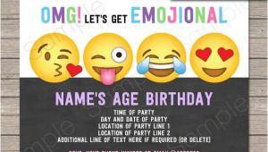 Emoji Party Invitation Template Emoji Invitation Template Emoji Birthday Party theme