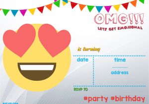 Emoji Party Invitation Template Free Printable Emoji Invitation Template Free Invitation