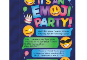 Emoji Party Invitation Template Fun Emoji Party Invitation Zazzle
