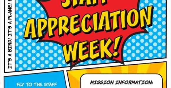 Employee Appreciation Party Invitation Kara 39 S Party Ideas Superhero themed Staff Teacher