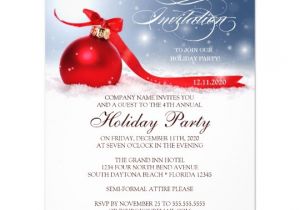 Employee Christmas Party Invitation Examples Corporate Holiday Party Invitation Template Zazzle Com