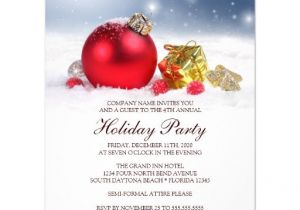 Employee Christmas Party Invitation Template Festive Corporate Holiday Party Invitation Zazzle