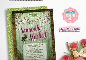 Enchanted forest Baby Shower Invitations Baby Shower Invitation Enchanted forest Printable