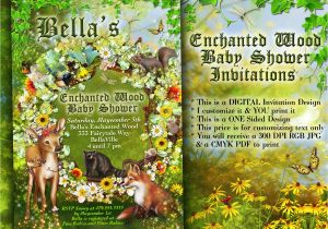 Enchanted forest Baby Shower Invitations Enchanted forest Shower Baby Shower Invitation forest theme