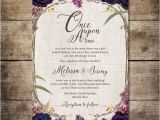 Enchanted forest themed Wedding Invitations Enchanted forest Invitation Purple Wedding Invitation
