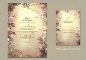 Enchanted forest themed Wedding Invitations Rustic Wedding Wedding Invitations by Jinaiji