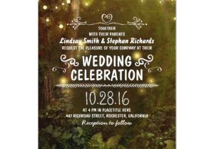 Enchanted forest Wedding Invitation Template Enchanted forest String Lights Wedding Invitations