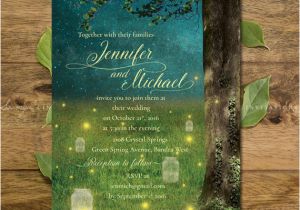 Enchanted forest Wedding Invitation Template Enchanted forest Wedding Invitation Set Garden Lights