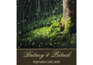 Enchanted forest Wedding Invitation Template Moss Enchanted forest Firefly Wedding Invitations Zazzle