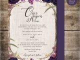 Enchanted forest Wedding Invitation Template Purple Floral Wedding Invitation Enchanted forest