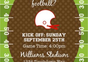 End Of Football Season Party Invitation Wording Football or Tailgating Birthday Party or Shower