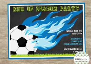 End Of Football Season Party Invitation Wording soccer Invitation soccer Printable Sports Invite End Of Season