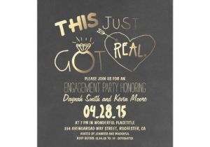 Engagment Party Invites Fun Engagement Party Invitation This Just Got Real