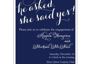 Engagment Party Invites She Said Yes Engagement Party Invitations Paperstyle