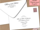 Envelope Wedding Invitation Template Printable Wedding Envelope Template 5×7 Front and by