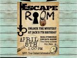 Escape Room Birthday Invitation Template Free Escape Room Mystery Puzzle Birthday Party Invitations