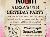 Escape Room Party Invitation Escape Room Birthday Party Invitations