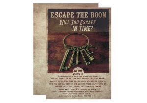 Escape Room Party Invitation Escape the Room Invitation