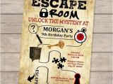Escape Room Party Invitation Ideas Escape Room Birthday Invitation Escape theme Invitation
