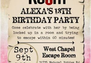 Escape Room Party Invitation Ideas Escape Room Birthday Party Invitations 1 00 Each Https