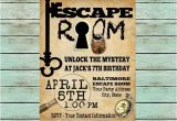 Escape Room Party Invitation Printable Escape Room Mystery Puzzle Birthday Party Invitations