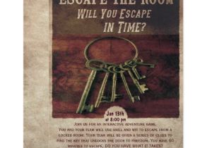 Escape Room Party Invitation Template Free Escape Room Party Invitation Zazzle Com