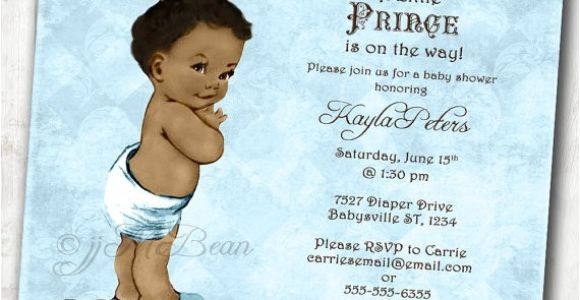 Ethnic Baby Shower Invitations Boy Boy Baby Shower Invitation African American Baby Shower