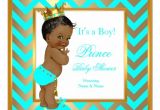 Ethnic Baby Shower Invitations Boy Prince Baby Shower Boy Gold Teal Blue Ethnic Invitation