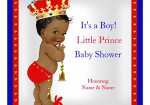 Ethnic Baby Shower Invitations Boy Prince Baby Shower Red White Blue Boy Ethnic Invitation