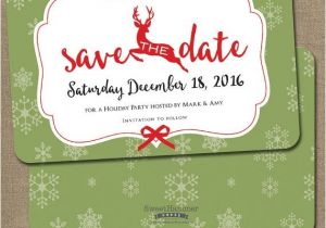 Etsy Christmas Party Invitations Reindeer Save the Date Christmas Party by Sweethammerpress