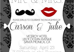 Etsy Engagement Party Invites Items Similar to Romantic Lips and Mustache Mr and Mrs