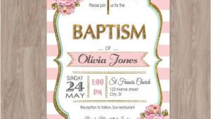 Etsy Girl Baptism Invites Baptism Invitation Girl Baptism Invitation by Damabdigital
