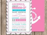 Etsy Nautical Baby Shower Invitations Anchors Away Girl Nautical Baby Shower by Palmbeachprints