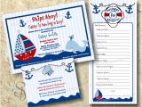 Etsy Nautical Baby Shower Invitations Nautical Baby Boy Shower Invitation Set